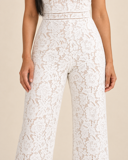 Victoire - Lace Wide Leg Jumpsuit