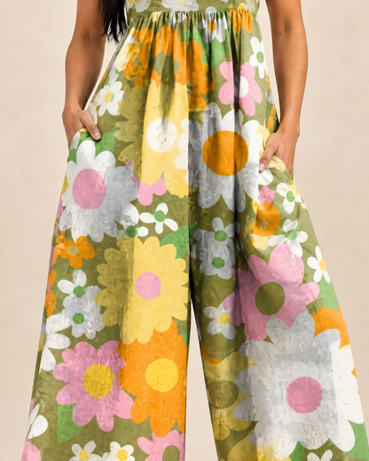 Clemence - Floral Wide Leg Jumpsuit