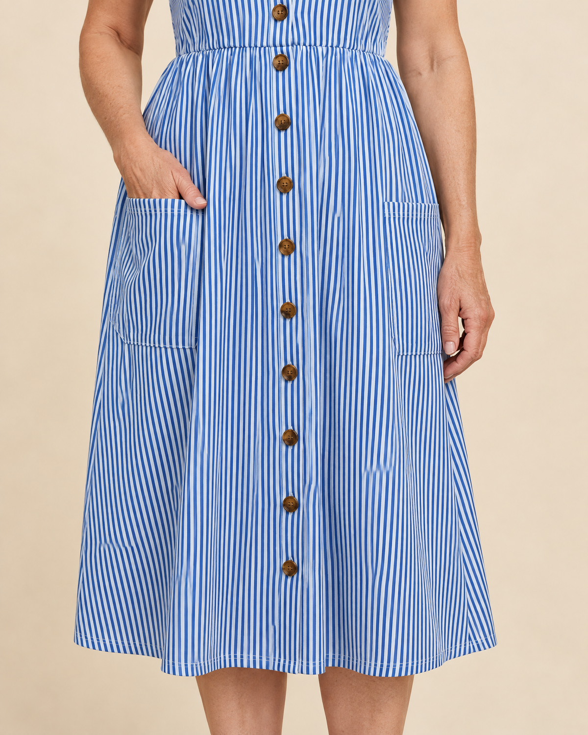 Agathe - Button Front Cami Dress
