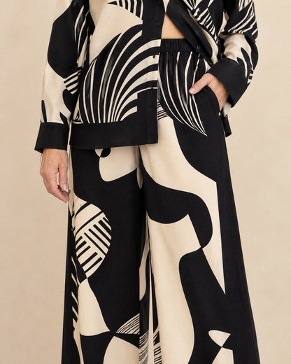 Octavie - Printed Shirt and Pants Set