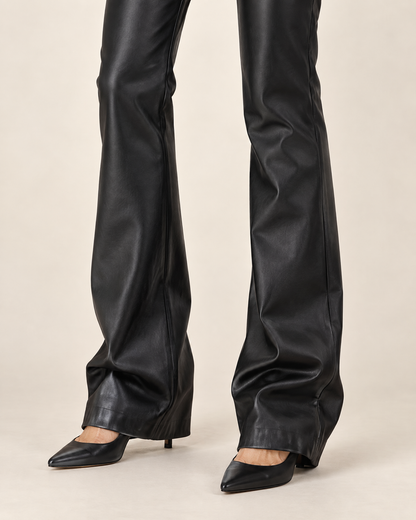 Roxane - Faux Leather Flare Pants