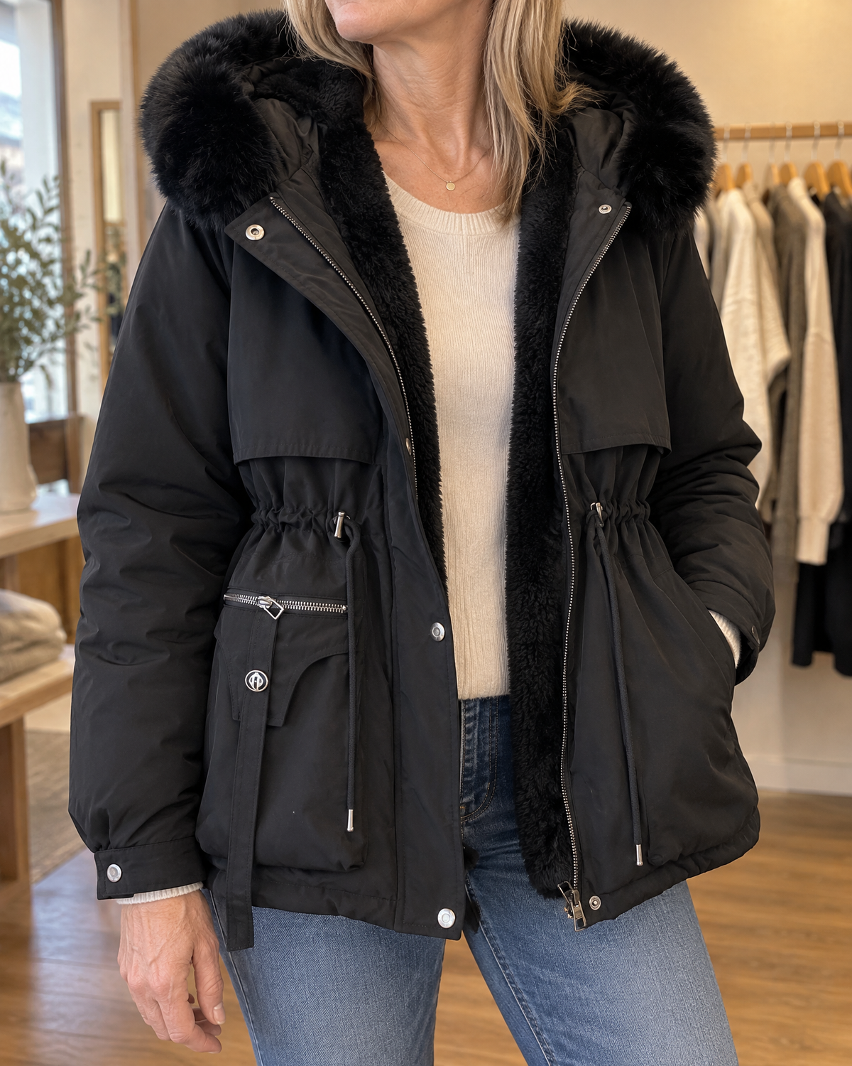 Brigitte - Faux Fur Hooded Parka