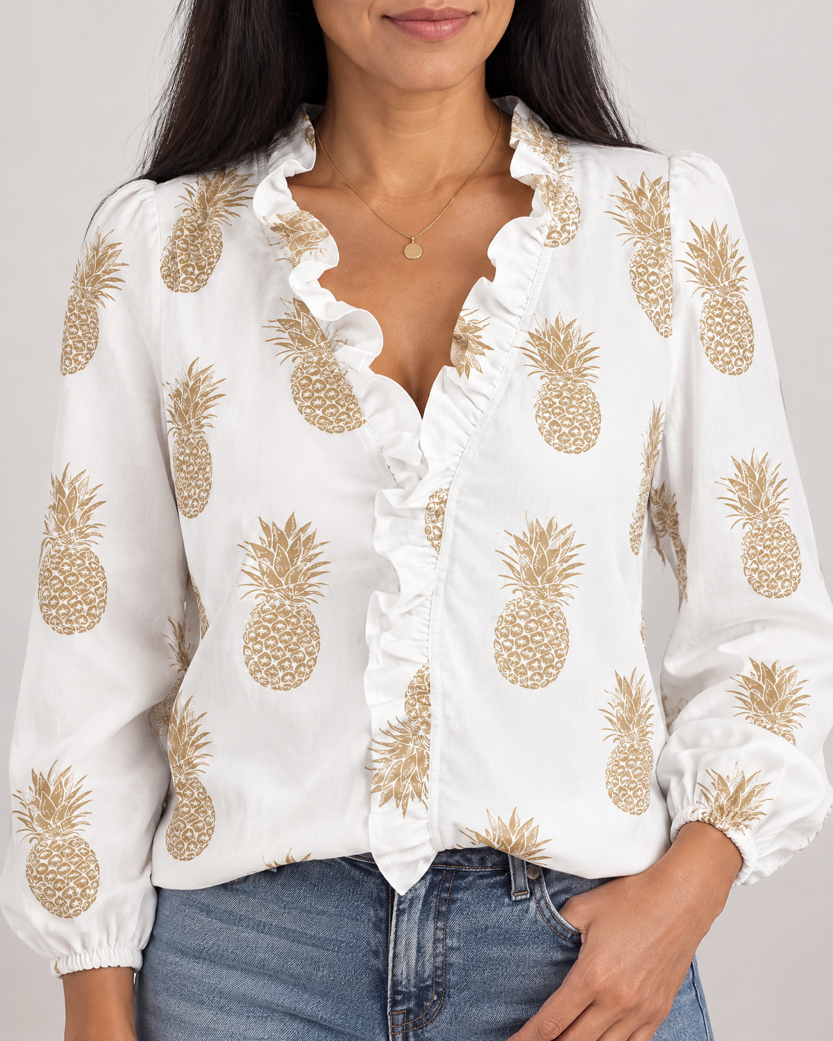 Celine - Ruffle Front Shirt