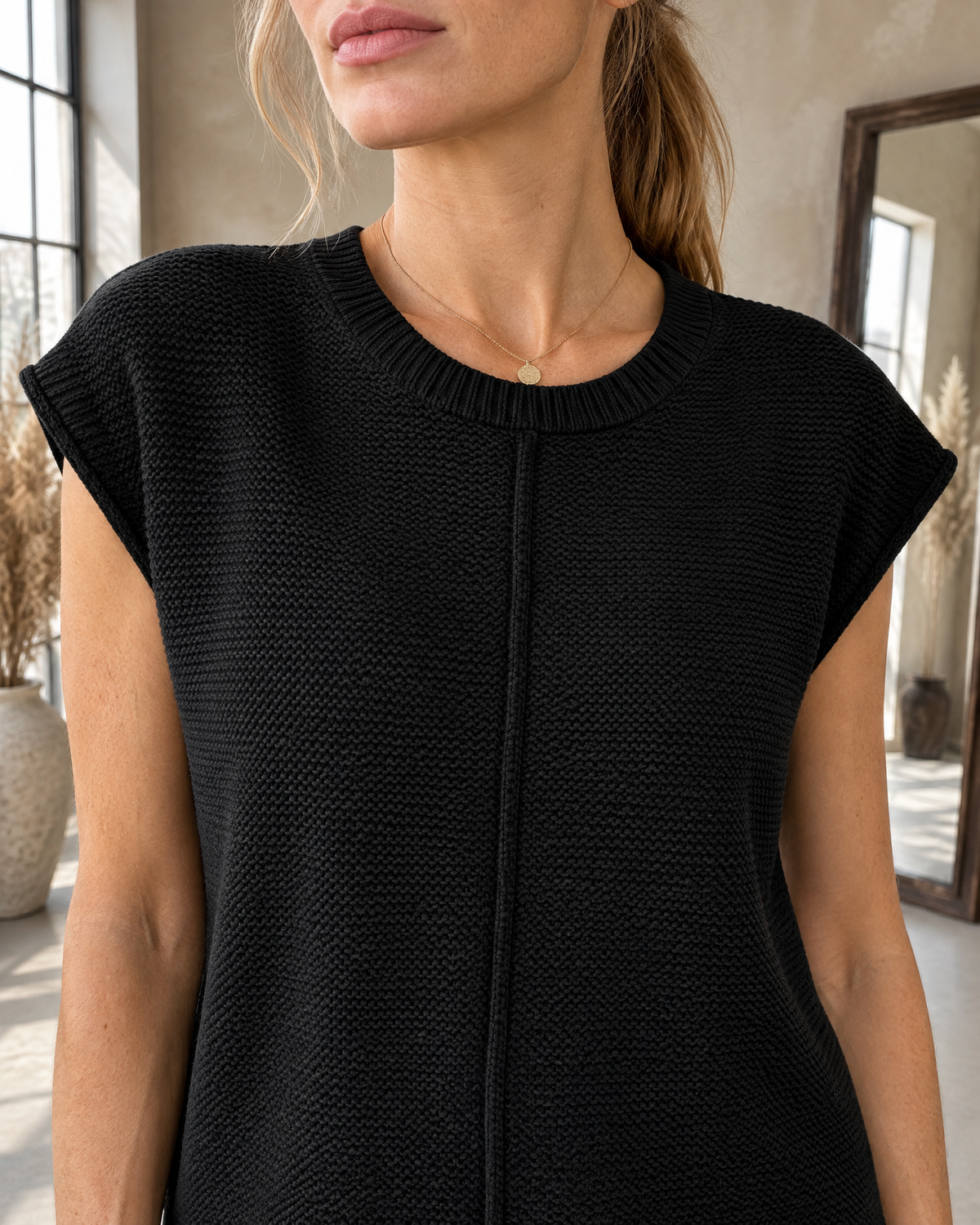 Henriette - Cap Sleeve Knit Top