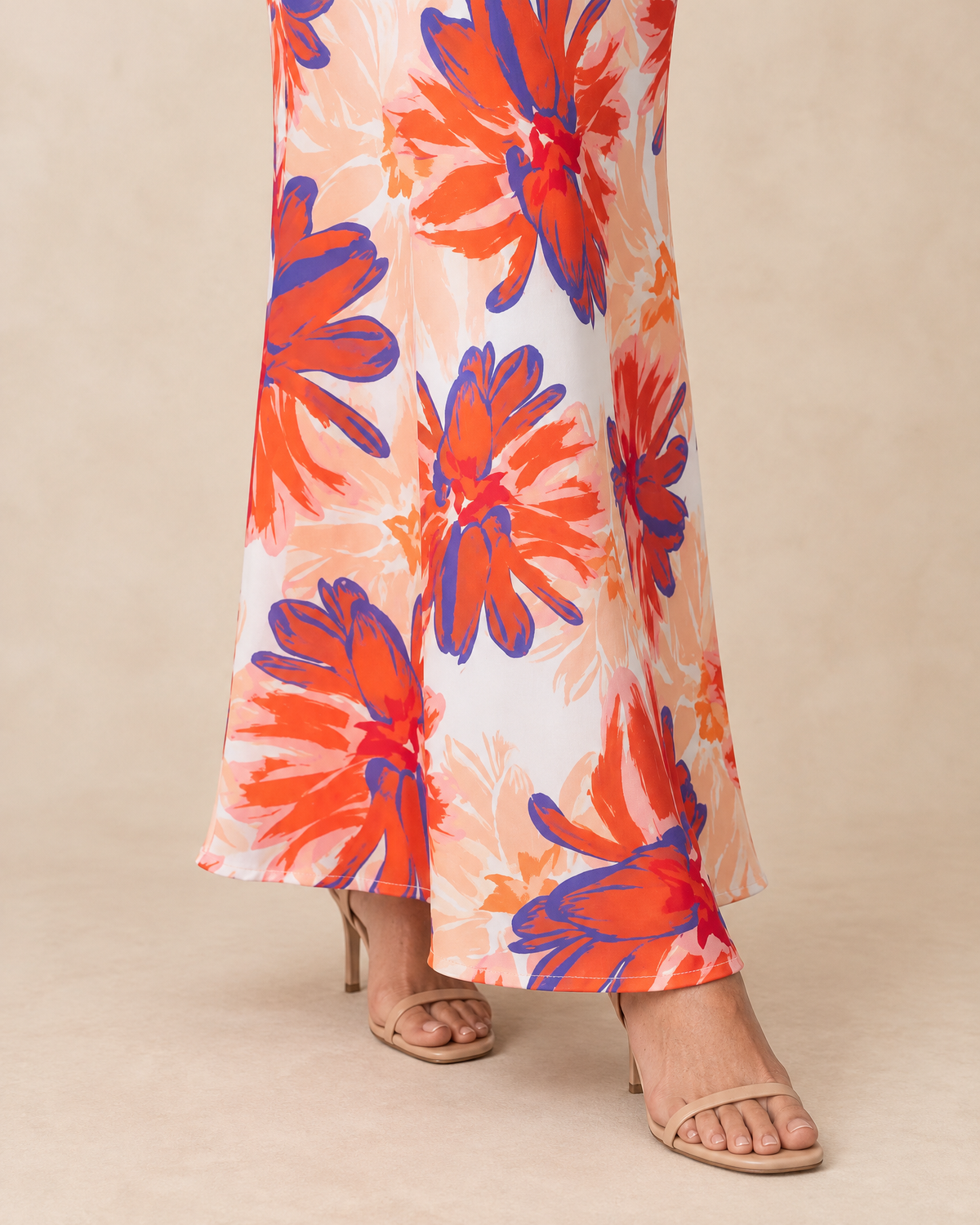 Faustine - Halter Floral Maxi Dress