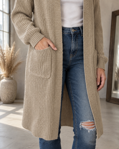 Genevieve - Open Front Knit Cardigan