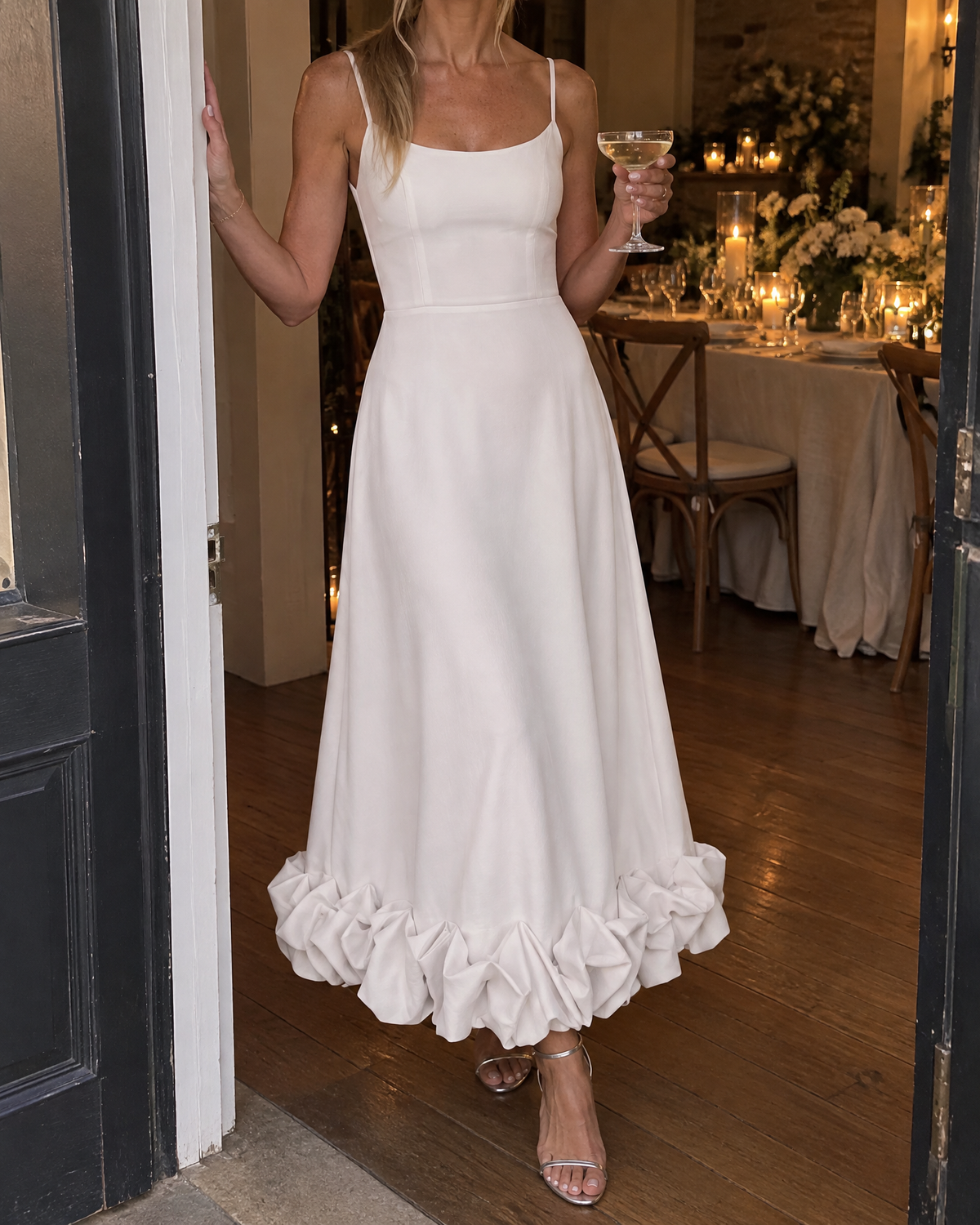 Rosine - Ruffle Hem Cami Maxi Dress