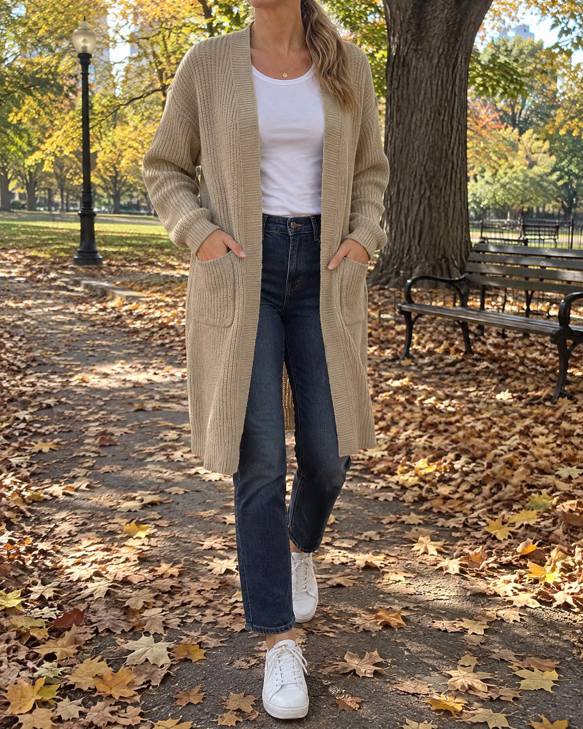 Genevieve - Open Front Knit Cardigan