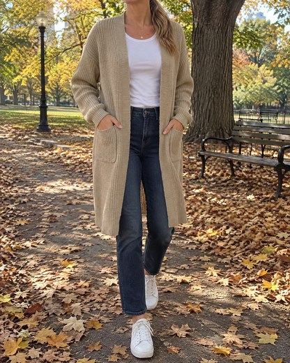 Genevieve - Open Front Knit Cardigan