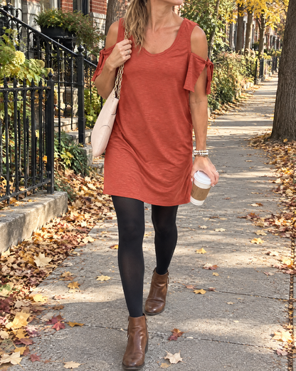 Yvette - Cold Shoulder Tee Dress