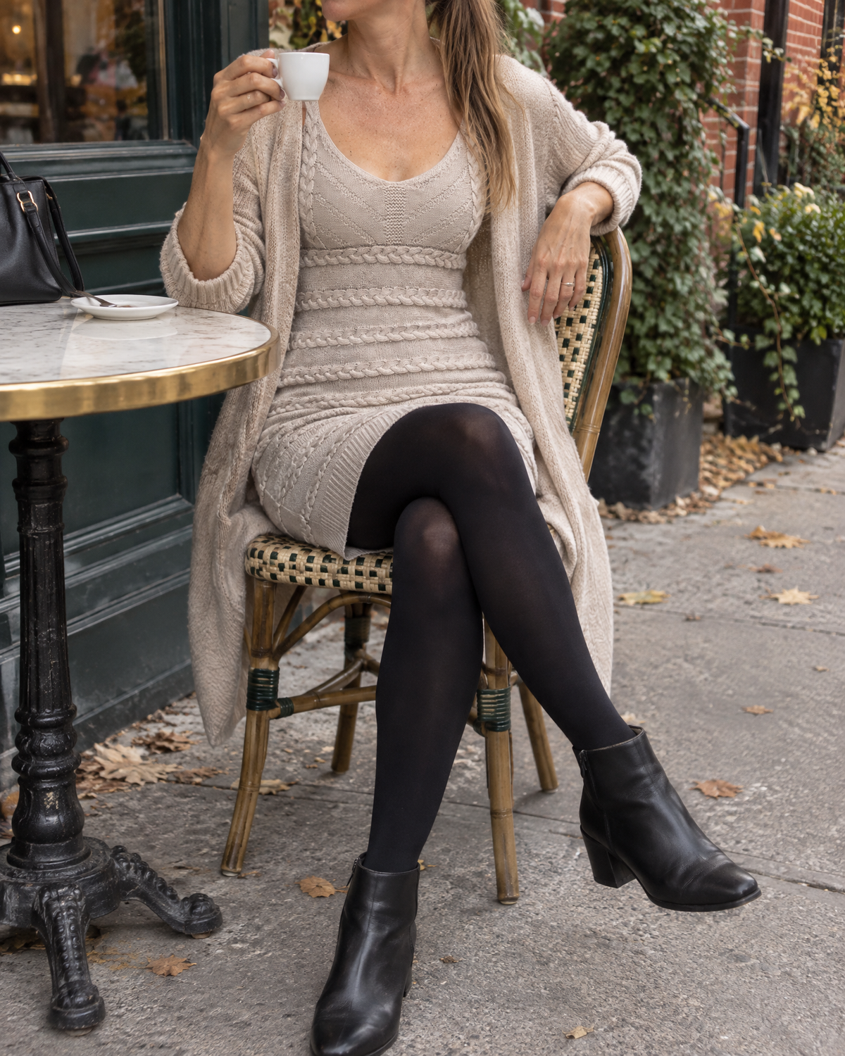 Edith - Cable Knit Cami Mini Dress