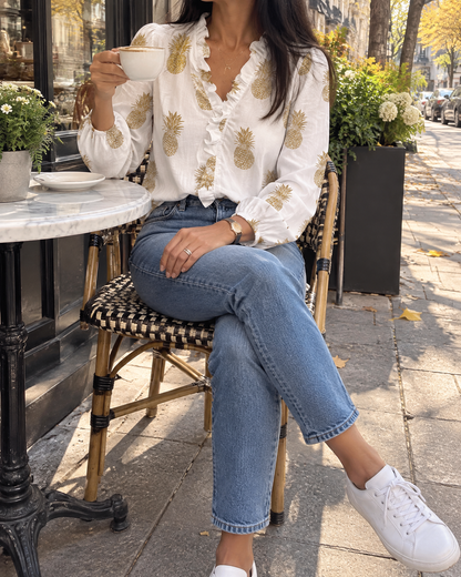 Celine - Ruffle Front Shirt