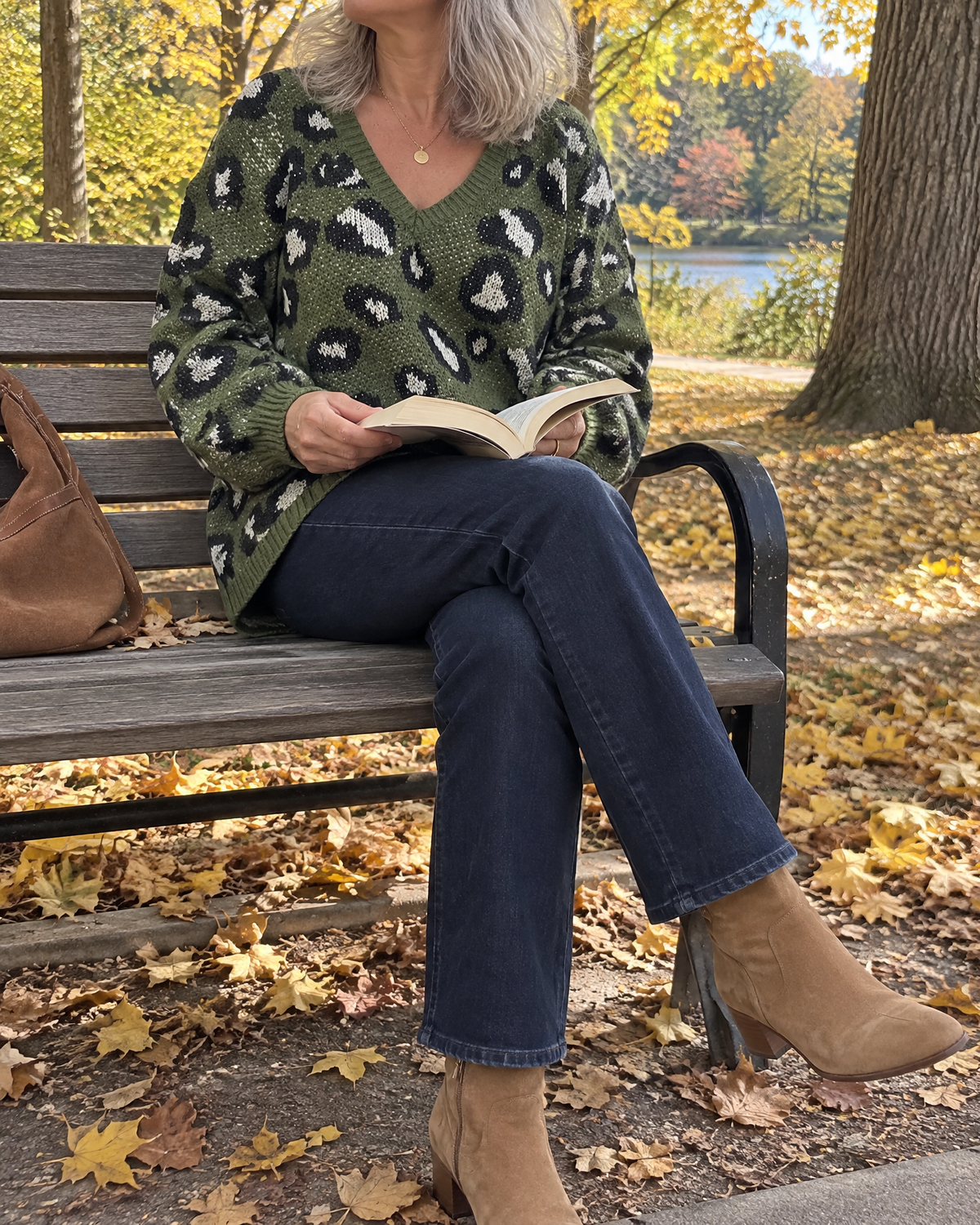 Paulette - Leopard V-Neck Sweater