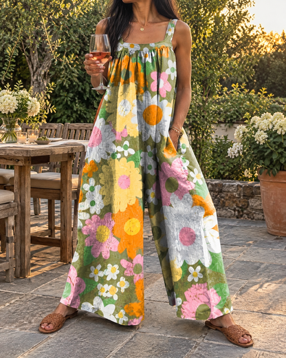 Clemence - Floral Wide Leg Jumpsuit