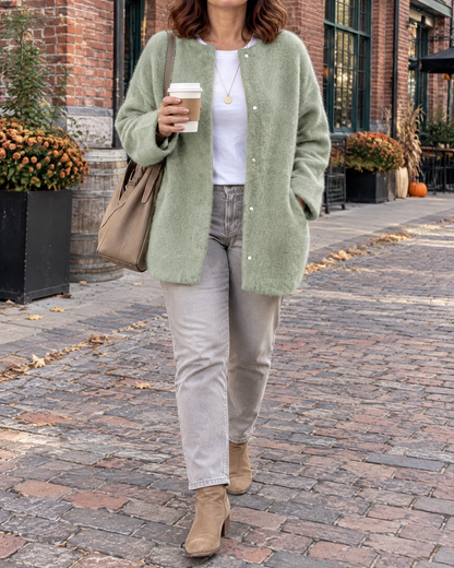 Hortense - Wool-Look Button Jacket