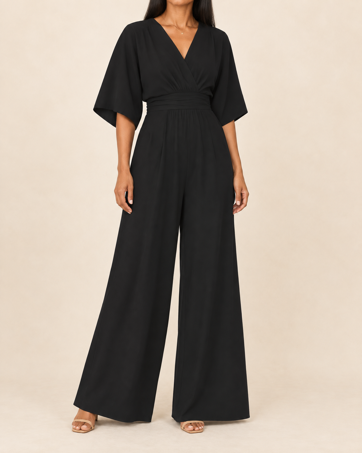 Eleonore - Kimono Sleeve Wide Leg Jumpsuit