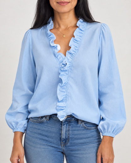 Celine - Ruffle Front Shirt