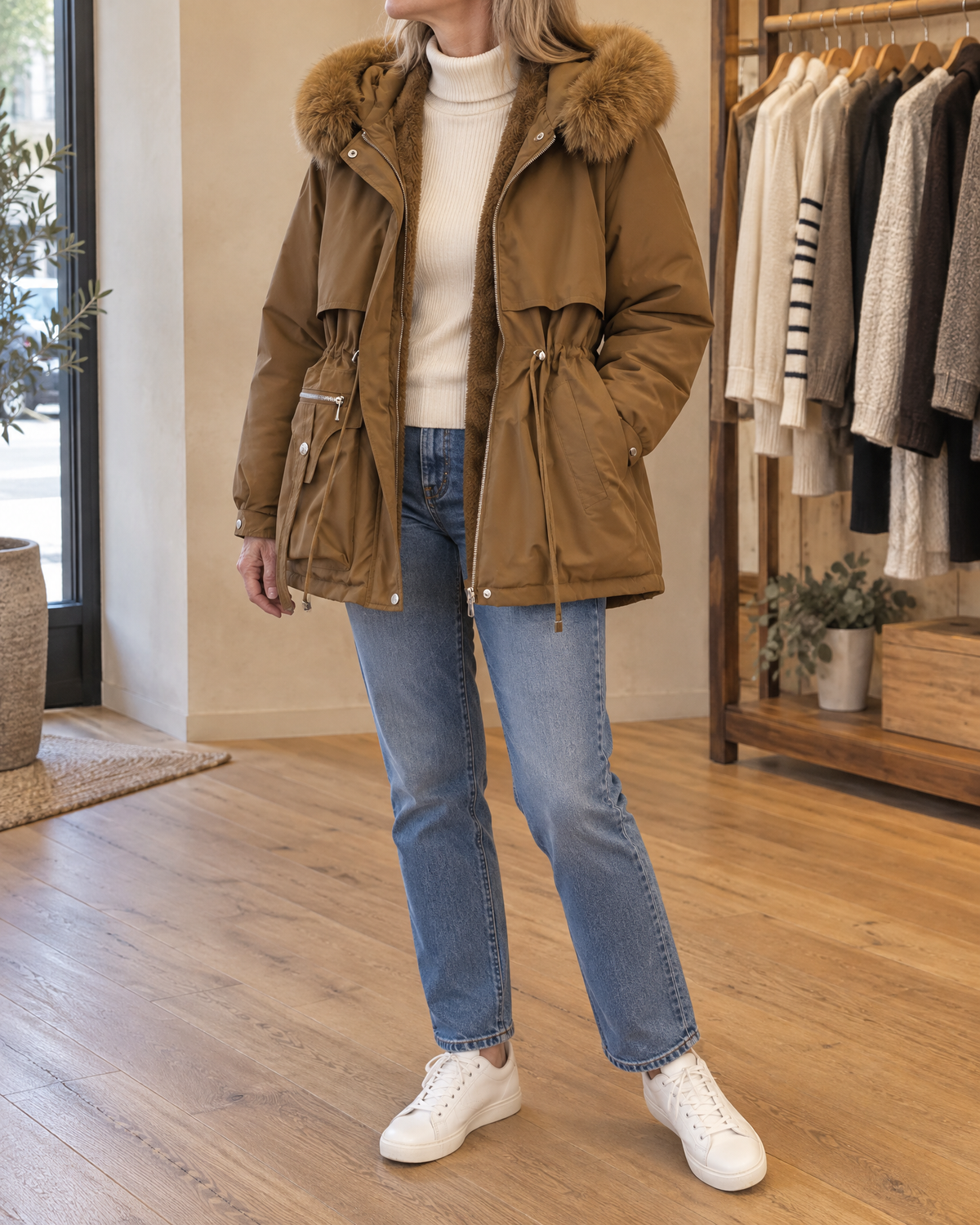 Brigitte - Faux Fur Hooded Parka