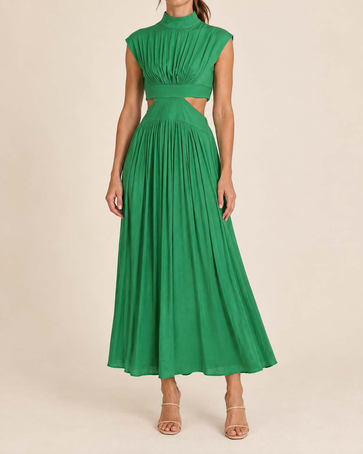 Diane - Mock Neck Cut Out Maxi Dress