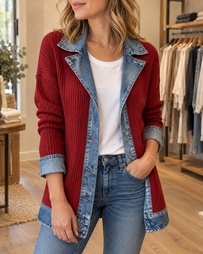 Clarisse - Knit and Denim Jacket