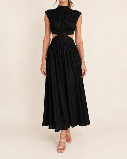Diane - Mock Neck Cut Out Maxi Dress