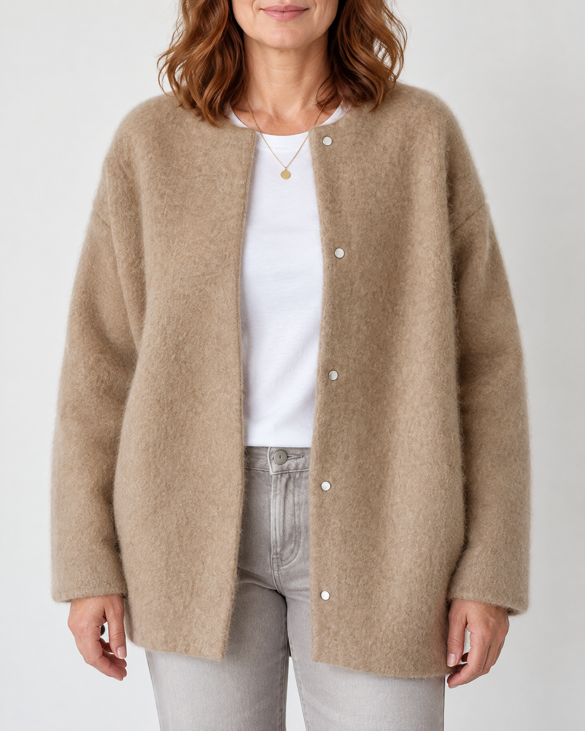 Hortense - Wool-Look Button Jacket