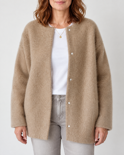Hortense - Wool-Look Button Jacket