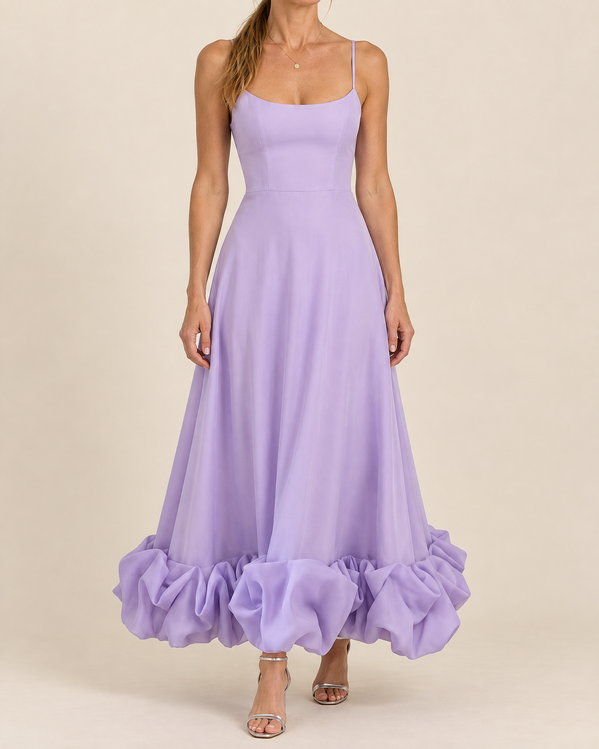 Rosine - Ruffle Hem Cami Maxi Dress