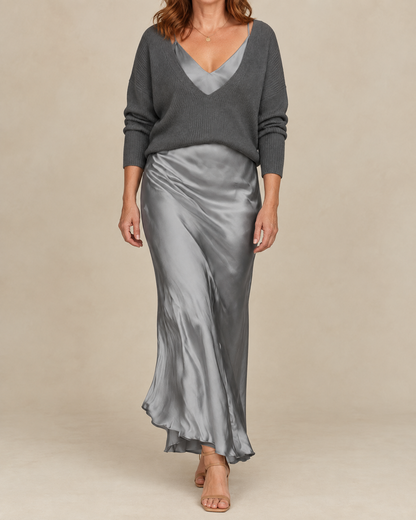 Aurore - Sweater and Satin Slip Set