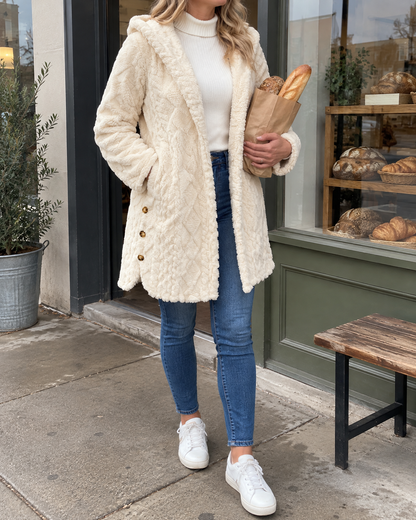 Corinne - Hooded Sherpa Jacket