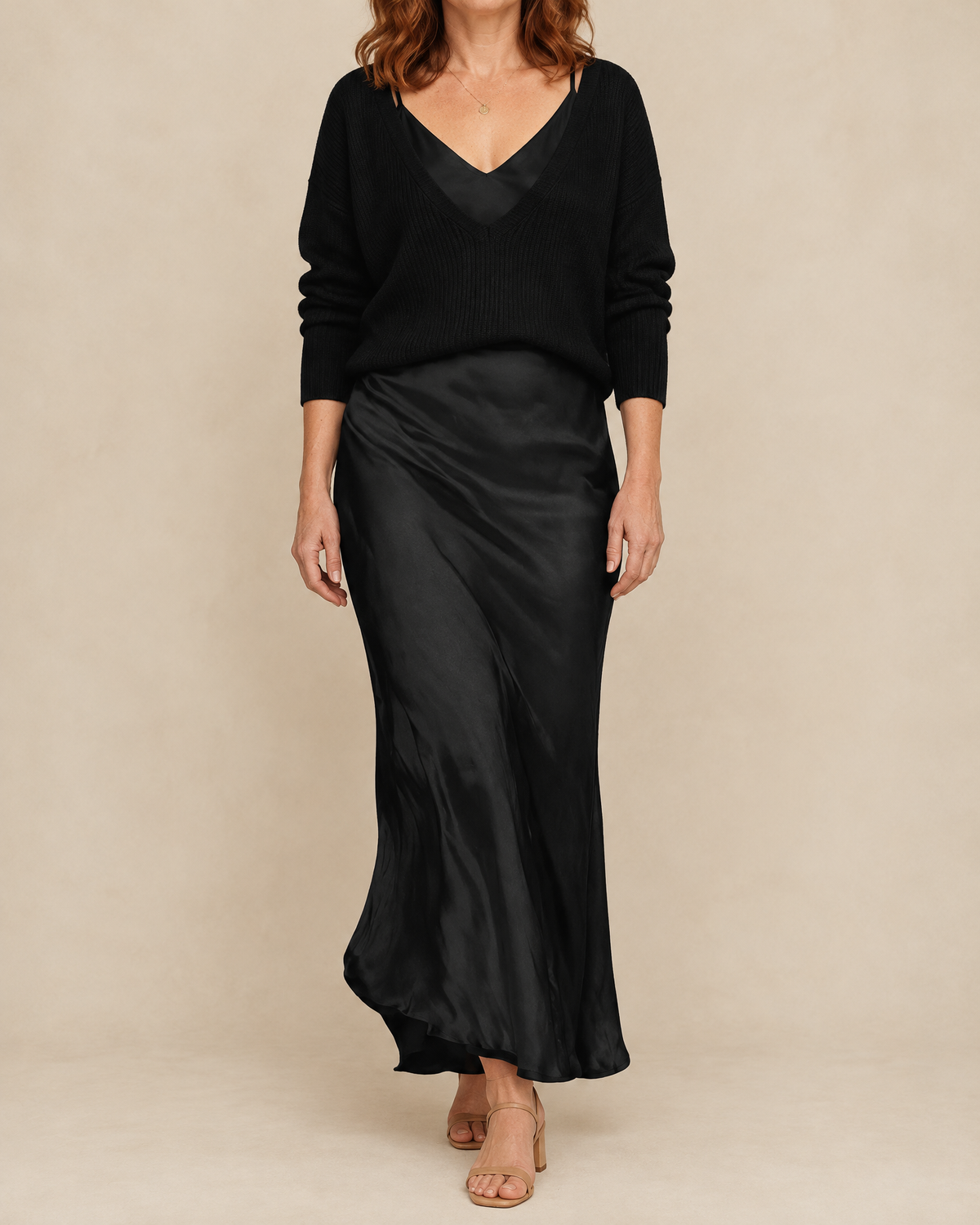 Aurore - Sweater and Satin Slip Set