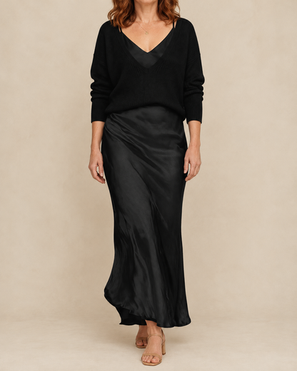Aurore - Sweater and Satin Slip Set