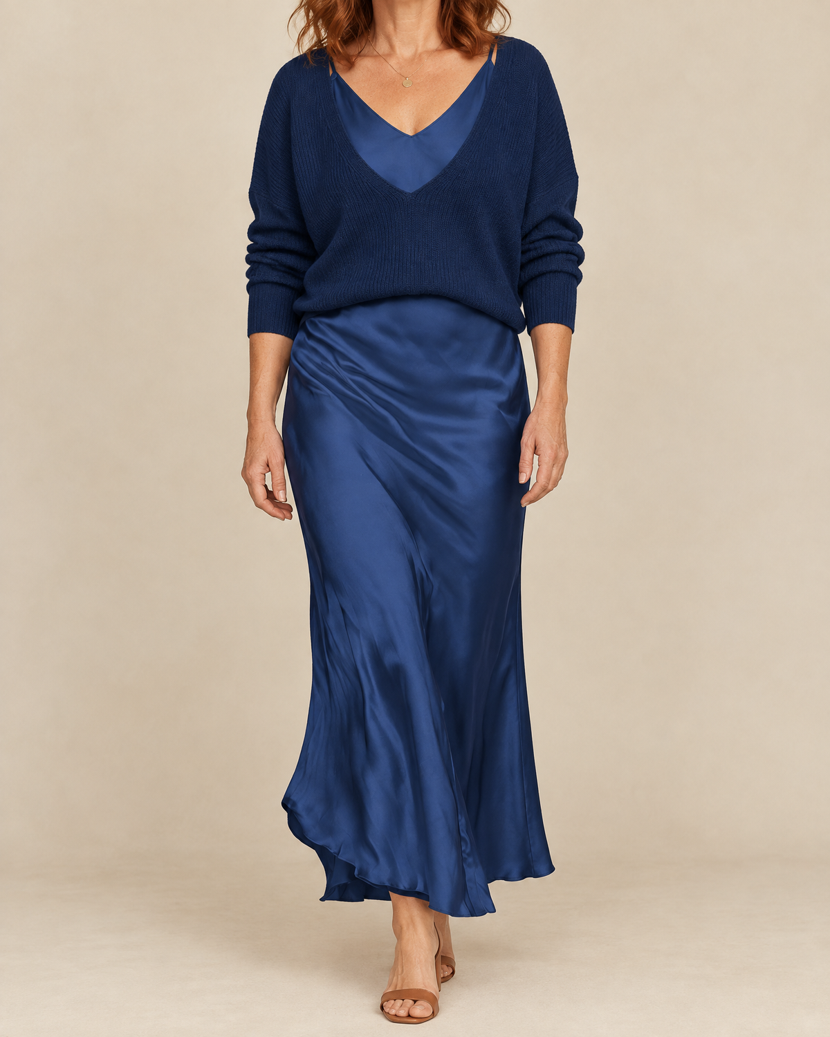 Aurore - Sweater and Satin Slip Set