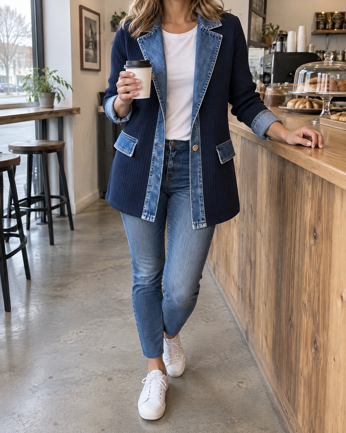 Clarisse - Knit and Denim Jacket