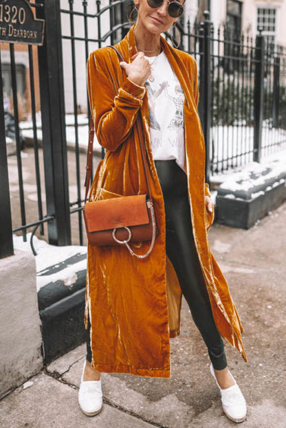 Velvet Kimono Coat